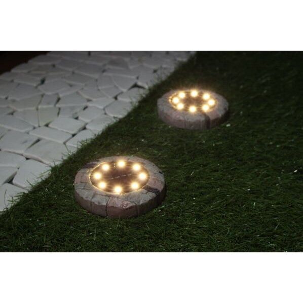 煉瓦調ソーラーガーデンライト 2個組 TAN-177-2 2個