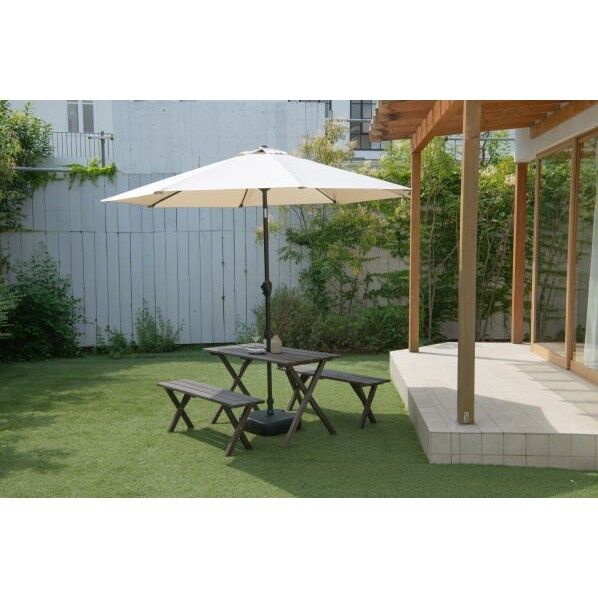 角度が変えられるガーデンパラソル ベージュ(BE) TAN-975 1台