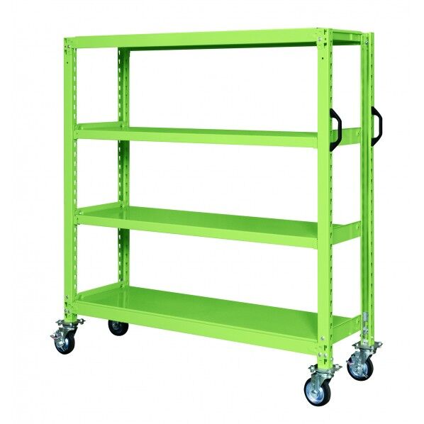 中量キャスターラック グリーン 900×600×1380mm GKR-8144GUK 1台