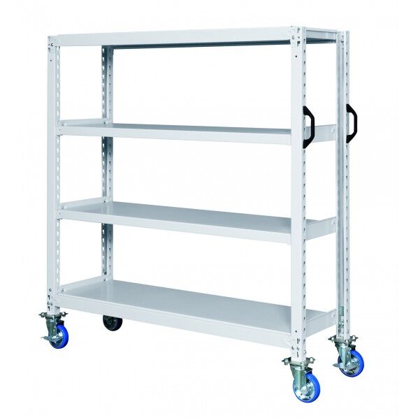 中量キャスターラック ホワイトグレー 1200×450×1680mm GKR-9324WUJ 1台