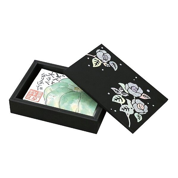 らでんシール 黒彫板ハガキ箱 38226 1個