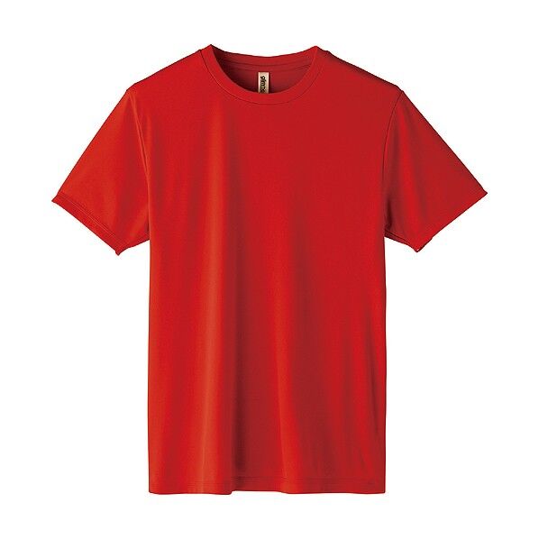 ライトドライTシャツ S レッド 身丈:650mm、身幅:450mm、袖丈191mm 39747 1個