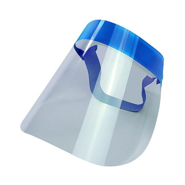 カラーフェイスシールド 青 280×180mm頭囲目安:約46~56cm 51096 1個