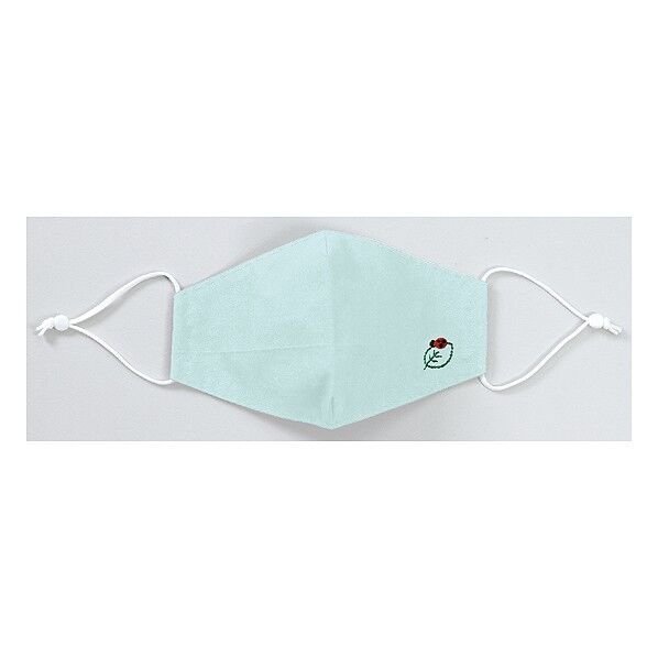 手作り立体マスクキット ライトブルー 布:約250×150mm、ダブルガーゼ:約250×150mm、マスクゴム:約300mm、糸:約110mm 51145 1個