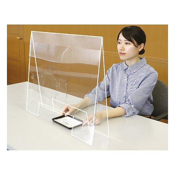 ●飛沫防止パーテーション 大1.0 窓あきタイプ