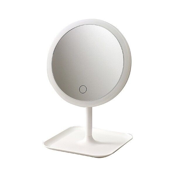 LEDライト付き卓上ミラー
