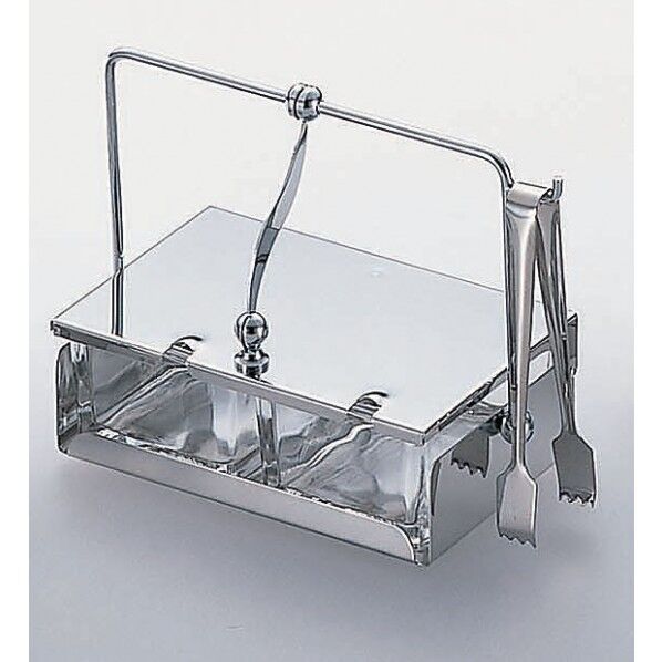 ガラス薬味入レ T-102(2ヶ仕切) PYK13 1個