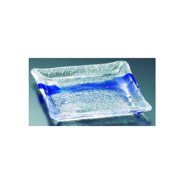 硝子和食器 一筆10 正角中皿 RSY11 1個