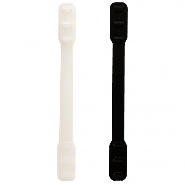 マスクベルト 大人用 ブラック・半透明ホワイト 18cm FM-14 2個