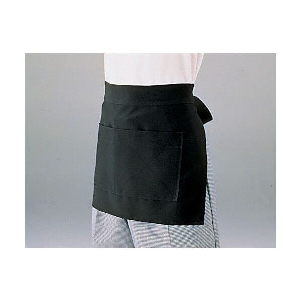 ショートエプロン 黒 SEP48 1個