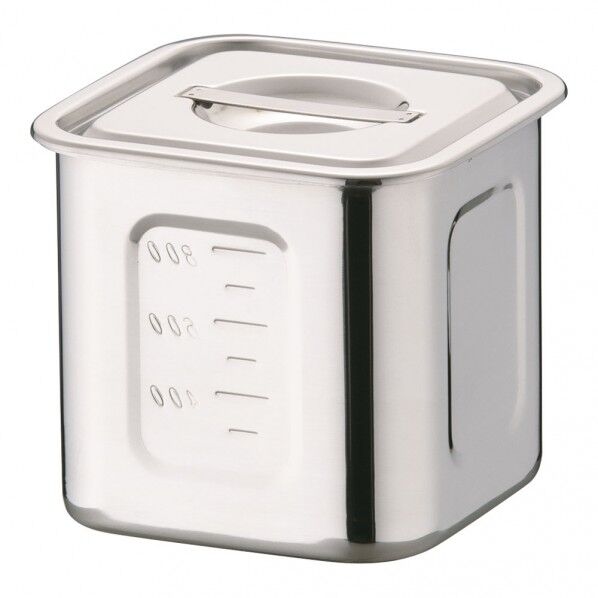 HACCP18-8深型角キッチンポット 10.5cm AHS3803 1個