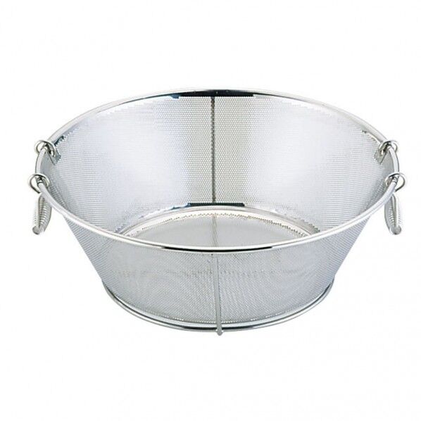 UK18-8パンチング揚げザル/平底 45cm補強付 070414045 1個