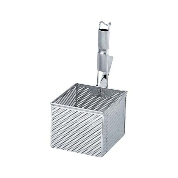 18－8パンチングパイプ柄角型うどん揚げ AUD4601 1個