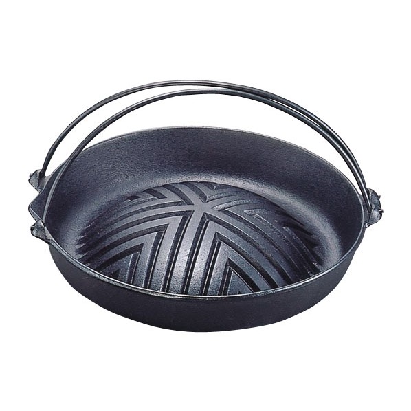 岩鋳 焼肉ジンギスカン鍋 (ツル付) 29cm QGV2301 1個