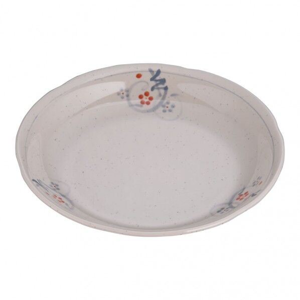 メラミン「かりん」丸皿 M-402-K RML48 1個