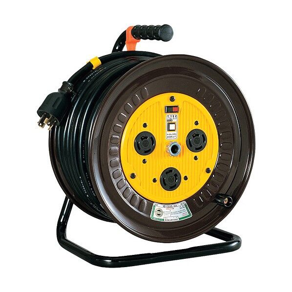 ロック引掛式コンセントドラム 三相200V 4芯 アース付 20m ND-E320L-20A 1個