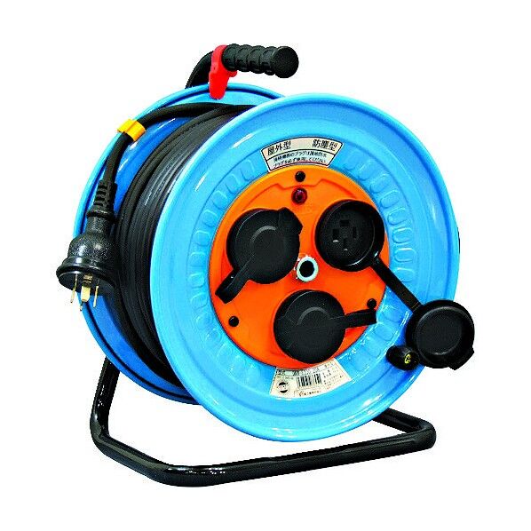 防雨・防塵型 動力用電工ドラム 三相200V 4芯 アース付 20m DNW-E320-20A 1個