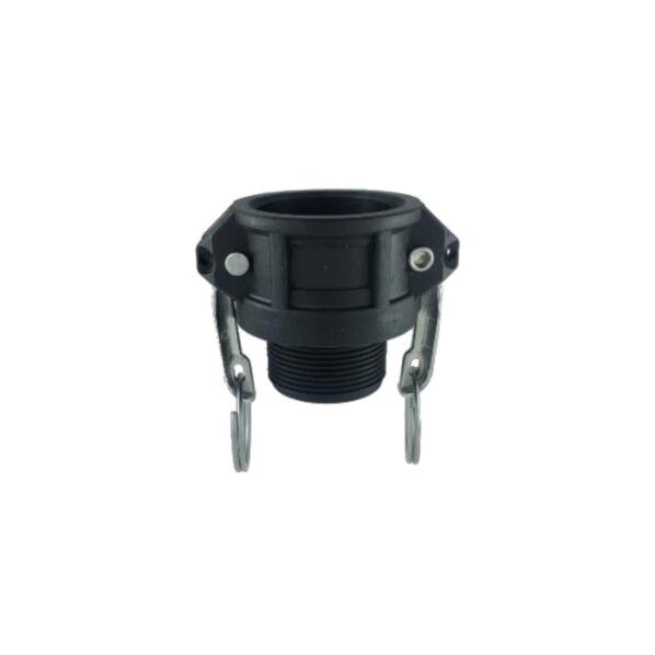 【レバーカップリング】樹脂製男ネジカプラー(Type-B) ブラック 80A 37B080P 1個