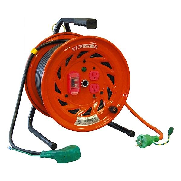 延長コード型ドラム びっくりール 100V 3芯 アース付 50m RND-EK50S 1個