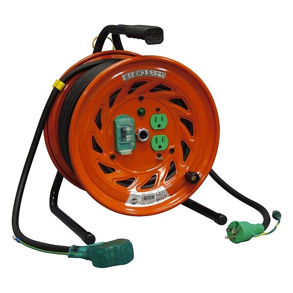 延長コード型ドラム びっくりール 100V 3芯 アース付 30m RND-EB30SF 1個