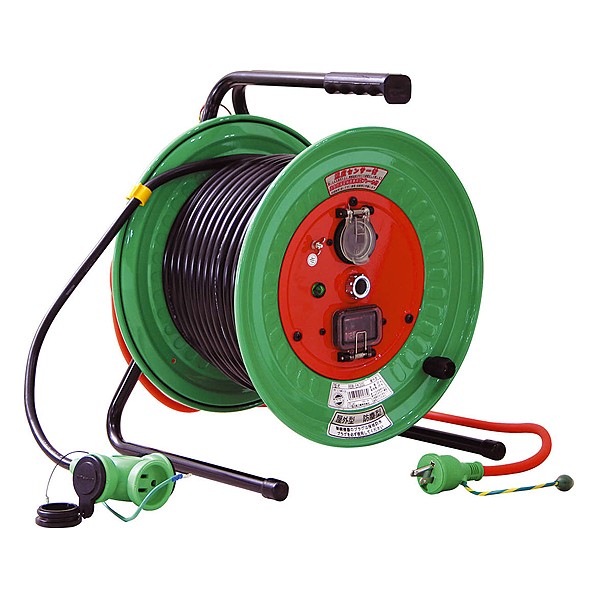 延長コード型ドラム びっくりール 防雨・防塵型 100V 3芯 アース付 50m RBW-EK50S 1個