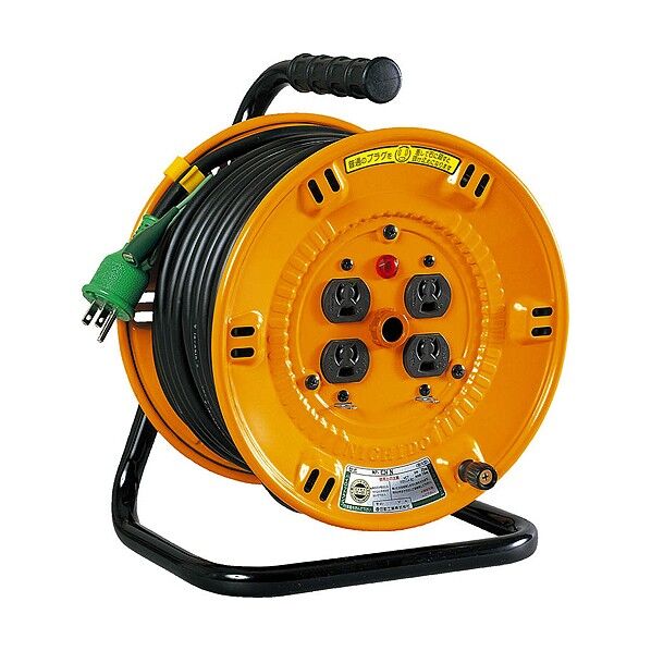 抜止式コンセントドラム 100V 3芯 アース付 20m NP-E24N 1個