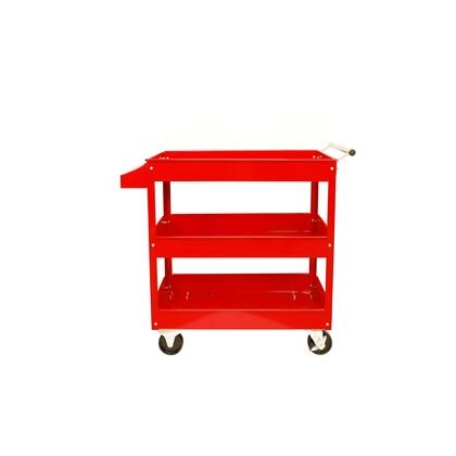 3段ツールカート サイドトレー付 赤 TR-300TC 1台