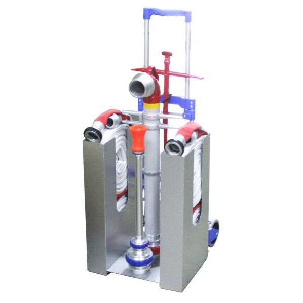 【一般消防ホース仕様】災害/火災 消防活動用 消防ホース/台車セット『街のヒーロー火消し君』