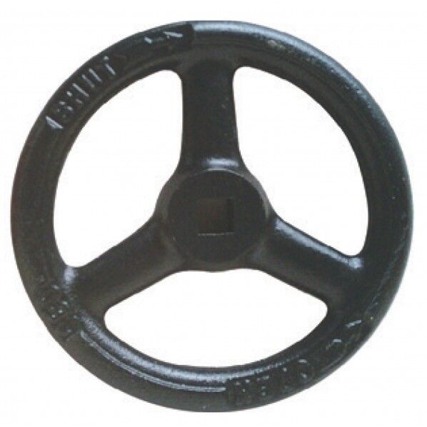 散水栓/バルブ用 鉄製 丸ハンドル ブラック φ63x7.5mm 53VHB06375F 1個