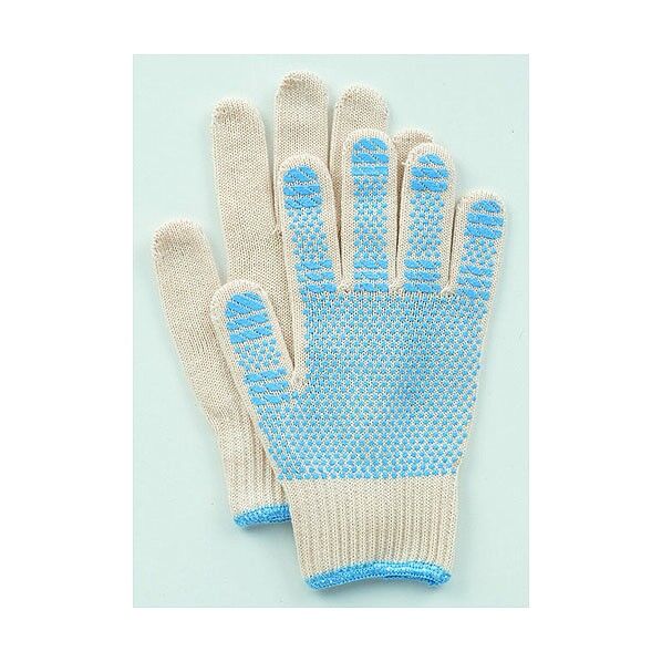 こどもてぶくろ スベリ止め付 手首色 ブルー L G-638 1