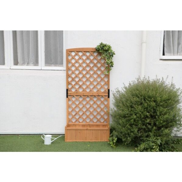 木製プランターラティスフェンス ナチュラル(NA) TAN-958 1台
