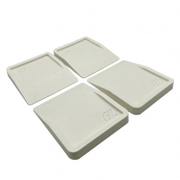 冷蔵庫などキズ凹み防止ゴムマット 白 100×120×10mm TFi-7015W 4個