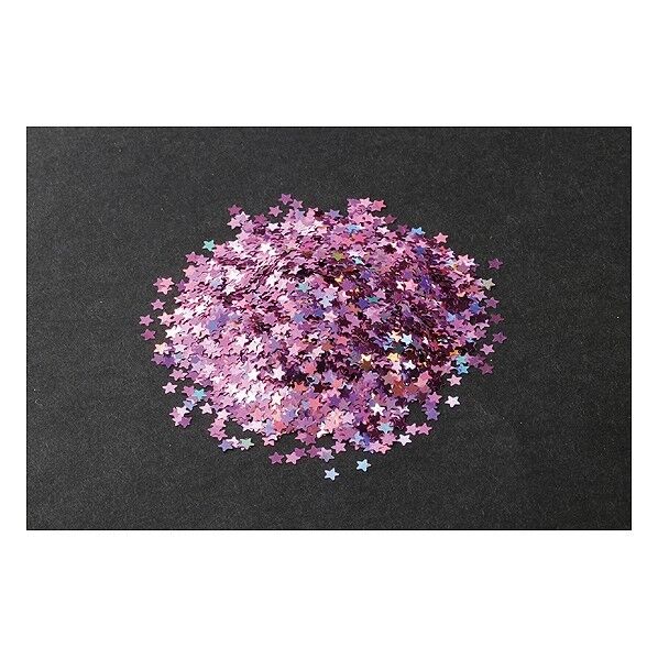 ホログラムグリッター星 3mm ピンク