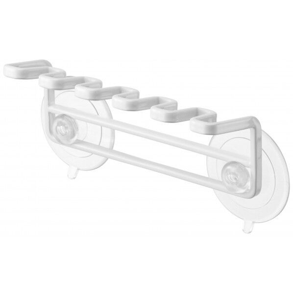 山崎実業 吸盤歯ブラシホルダー 5連 ミスト ホワイト BT-CC WH 1個...