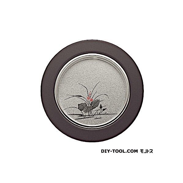 平面蛇ノ目 花 天銀 黒 大 S-311 1個