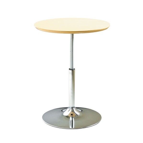 コーンリフトテーブル ナチユラル/クロムメツキ CNRL-5379T 1P