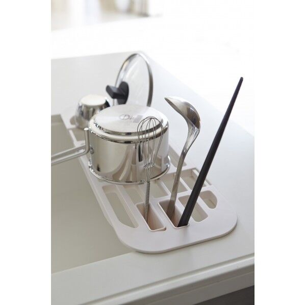 伸縮水切りラック タワー ホワイト 2873 1個