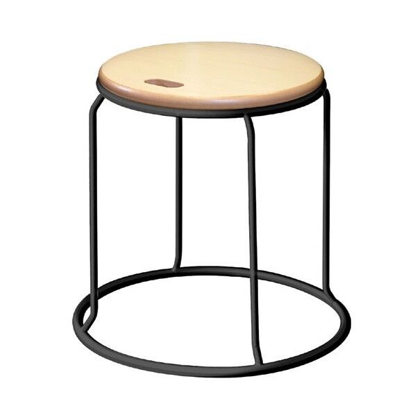 ウッドリンクスツール ナチユラル/ブラツク WLS-1T 1台