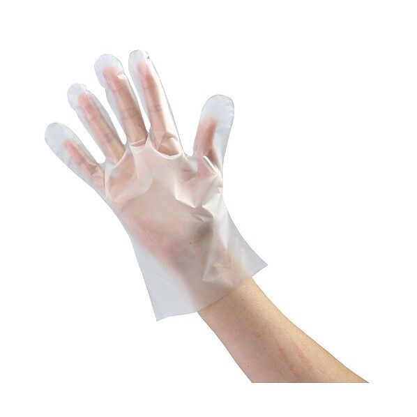 フィットTPE手袋 Mサイズ 100枚入 全長/約265mm、中指の長さ/約82mm、手首幅/約115mm 51576 100枚