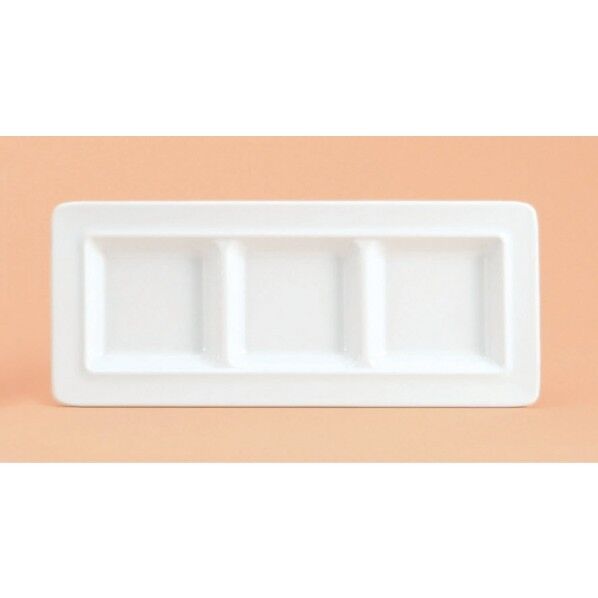 メラミン スクエアプレート3仕切皿 RSK7201 1個