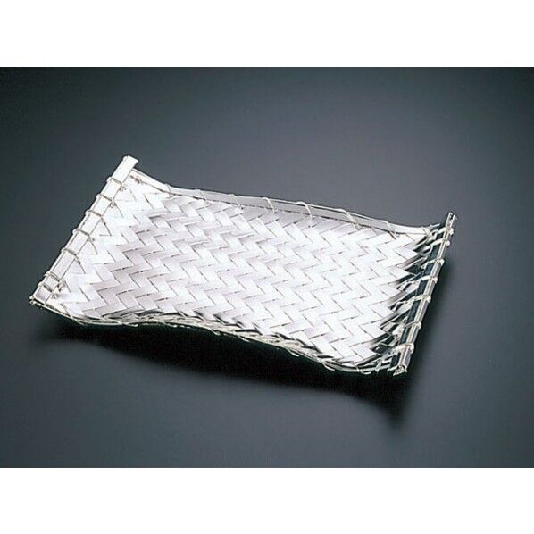 SA「輝き」アジロ角盛皿 大90679B QML56 1個