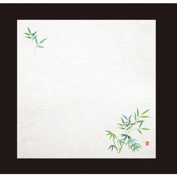 耐油シボリ懐敷 笹 4寸 QKIP101 100枚