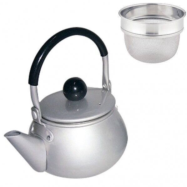 アルマイト ドリーム急須 ツル付 シルバー EKY2001 1個