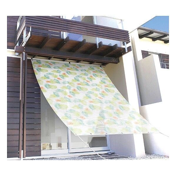 ※法人専用品※アーテック 光が入るオーニング シダ模様(180×240cm) オーニング:2.4×1.8m、ひも:約5m 51791 1個