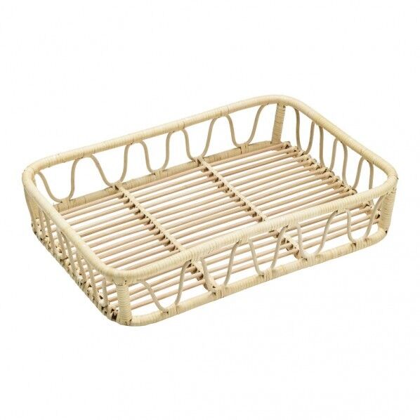 籐 芯盛かご 角長深 16-772 WTU0801 1個