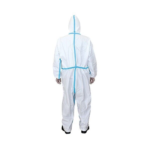 防護服 L(適正身長175-185) 身丈:約190cm、胸囲:約140cm、袖丈:約95cm、上着の裾囲:約16cm、ズボンの裾囲:約22cm 51769 1個