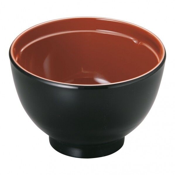 ニューメラミン小吸椀(外黒内朱) RSI12083 1個