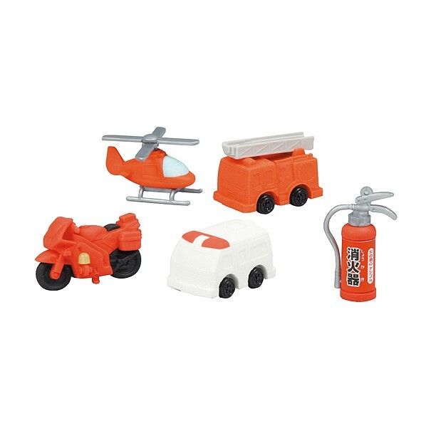 5種アソート 消防けしごむ 25×25×30mm 71236 1個