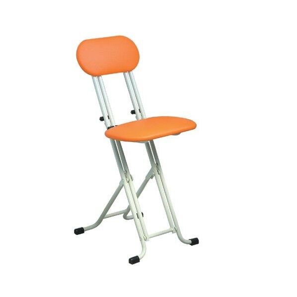 ニューベストホビーチェア オレンジ/ミルキ-ホワイト W-300W 1P