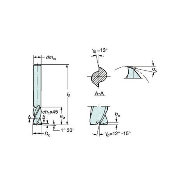 コロミルプルーラ超硬ソリッドエンドミルH10F超硬